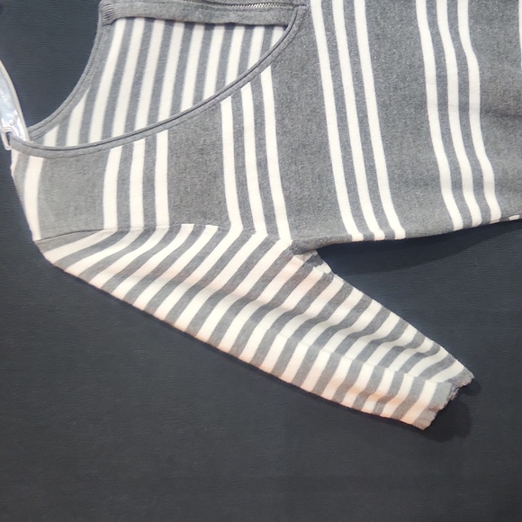 Express V Neck Zipper Sweater - Picture 3 of 5